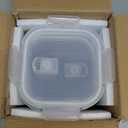 Square Glass Containers with Lids, 24 oz Freezer Safe Borosilicate Glass Food Storage Containers, 3 Cup Sandwich Containers/Box for Lunch, Small Glass Freezer Yogurt/Cereal Bowls for Meal Prep, 4 Pack