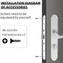 Storm Door 2 Piont Mortise Lock Body Replacement Fit for Pella Storm Door Handle Set Part (White)