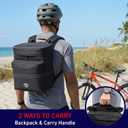Nomad USA 34L Bicycle Saddlebags Pair XL 2-in-1 Bike Panniers Converts to Backpack Carry Bag Reflective Everyday Scooters Commuters Bike Rear Rack Bag w/Rain Cover for Students,City,Road,Mountains