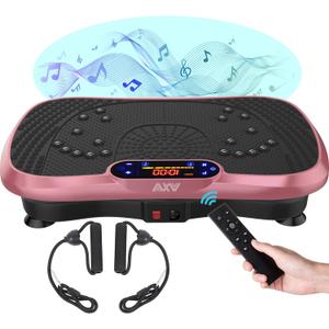 AXV Vibration Plate Fitness Platform Exercise Machine Vibrating Shaking Full Body Shaker Workout Vibrate Stand Shake Board Sport for Weight Loss Fat Burner for Gym Home Office