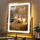 FENNIO Vanity Mirror with Lights 22 Inch- LED Lighted Makeup Mirror,Large Makeup Mirror with Lights,Touch Screen with 3-Color Lighting,Led Mirror Makeup,Dimmable(Gold)
