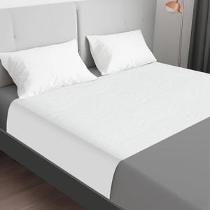 Bed Pads Washable Waterproof for Incontinence Adults, Reusable Wetting Pad Mattress Protector Underpads Tuckable Quick Dry, Fits Full Size Bed, 36" x 54", White