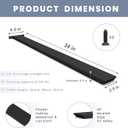 Hidden Island Countertop Support Bracket 2 Pack Black 34 Inch Heavy Duty Granite Countertop Bracket Iron Island Support Brackets for Granite Quartz Wood