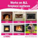 Quick'n Brite Fireplace Brick and Stone Cleaner 32oz with Scrub Brush - Natural Stone, Tile, and Marble Cleaner - Indoor Fireplace and Wood Stove Cleaning Kit - Pellet Stove Creosote Remover