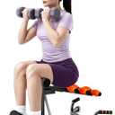 Deep Squat Machine, Adjustable Glutes Trainer Machine, Core & Abs for Low Impact Lower Body Workouts, Home Gym Push-Up Exercises, Easy to Assemble, 350Lbs Weight Capacity (Black&Orange)