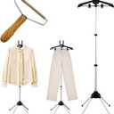 Shouken 1 Pack Adjustable Shirt Display Stand 32-63 Inch, Foldable Clothing Display Stand Mannequin Torso for Retail Vendors, Multi-Use Steamer Rack Stand for Clothes Garment (1) (1 Pack)