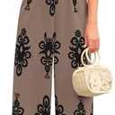 PRETTYGARDEN Women's Summer Boho Jumpsuits One Piece Beach Vacation Outfits Spaghetti Strap Wide Leg Pants Rompers,  L