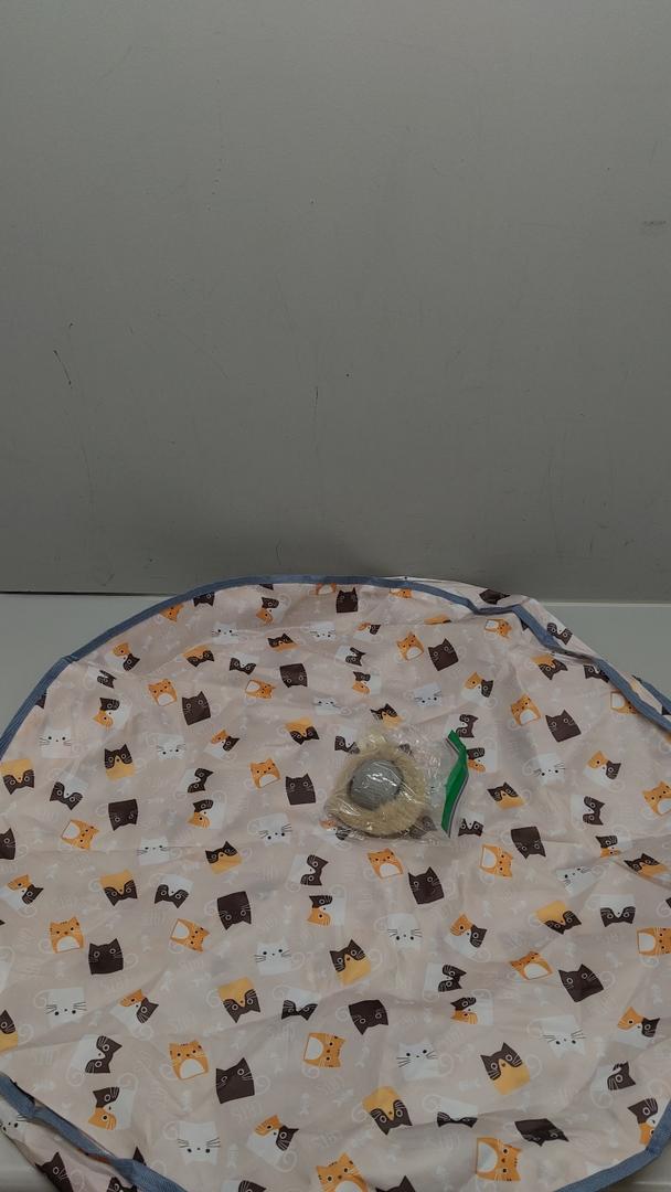 IELJYEQ Interactive Cat Toy Ball Track, Interactive Cat Toy Automatic Moving with Motion Activated Hide Seek Rolling Chase for Indoor Play Rechargeable Blue