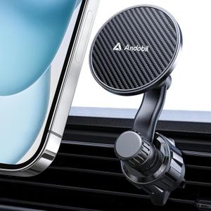 andobil 2025 Upgraded for Magsafe Car Mount [Never Blocking, 360 Rotation] Stable Phone Mount for Car Vent, Universal Cell Phone Holder Car for iPhone 16 15 14 13 Pro Max Samsung S24 S23 Ultra & All