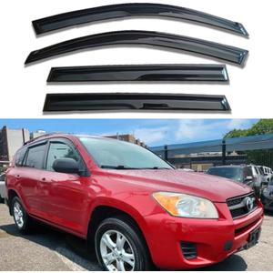 Tape On Window Visors Rain Guards Car Sun Shade Vent for 2006-2012 Toyota RAV4,Side Window Vent Wind Deflectors & Visors,Sun Visor for Car,Smoke 4-Pieces Set