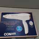 Conair Double Ceramic Hair Dryer with Diffuser | Blow Dryer with Ionic Conditioning | Includes Diffuser and Concentrator | White
