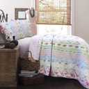 Cozy Line Home Fashions 100% Cotton Real Patchwork Pink Floral Cottage Shabby Chic Reversible Quilt Bedding Set, Bedspread, Coverlet (Wild Rose, King - 3 Piece)