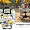 ACRABROS Car Seat Covers for Babies,All Season Infant Carseat Cover Canopy for Boys and Girls,Stretchy Adjustable Peeping Window with Mesh Cover,Warm Breathable Universal Fit,Clouds Sheep