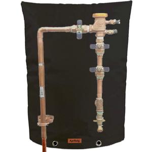Backflow Insulated Cover, Outdoor Pipe Covers Winter Freeze Protection, Insulation Cover Pouch for Water Sprinkler Valve,Well Pump,PVB,Irrigation Valve Backflow Preventer (16"W x 20"H, Black)