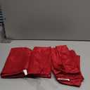 Elrene Home Fashions Poinsettia Elegance Jacquard Christmas/Holiday Cloth Dinner Napkins, Set of 4, 17"x17", Red