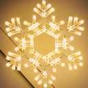 Kringle Traditions 20" Warm White LED Snowflake  Folding Lighted Snowflake Decoration for Outdoor Christmas Displays, Large Holiday Yard Decor, Steady Lights