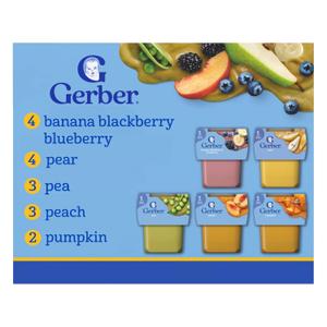 Gerber Stage 2 Baby Food, Farmers Market Puree Tubs, No Added Colors or Flavors, Baby Puree, Variety 32-Pack Best By 03/31/2026
