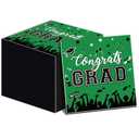 100-PK Class of 2025 Graduation Napkins, 3-Ply Disposable Congrats Grad Paper Hand Towels for School, University, College Cocktail Party Celebration Decorations (Blue)