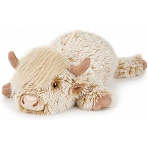 Microwavable Highland Cow Stuffed Animal, 1.4Lb Weighted Stuffed Animals Heating Pad with Lavender Scent, Cozy Warm Plush Toy for Kids,Girls,Women, Cute Soft Gift for Bedtime, Relax & Comfort