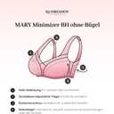 Women's Plus Size Bra Mary, Bra Women No Underwire Large Bust, Minimizer Full Coverage Wide Padded Straps (Black, 42C)