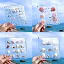 Multi-Style Clear Acrylic Magnetic Seashell Display Case, Shadow Box for Tiny Treasure Hunting Seashell Holder Display Grid Cabinet, Jewelry Crystal (Combination-18Grids(Grid Size:0.8+1.6in))