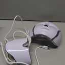 Red Light Photon Facial Mask with Remote Control, 7 Custom Modes with Infrared, Portable with Timer for Home Use (White 01)