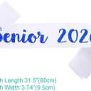 6PCS Senior 2026 Sash, Royal Blue Glitter White Finally Graduated 2026 Senior Sashes for Graduation Party Decorations Supplies