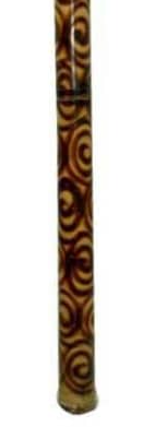 Natural Bamboo Shaker/Rainstick Hand Painted Designs. (24 Inch, Burnt)