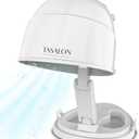 TASALON Ionic Hooded Dryer - 1875W Bonnet Dryer, 3 Heating Settings, Sit Under for Home and Salon, Portable Hair Dryer with Hood, Height Adjustable Hooded Hair Dryer- White