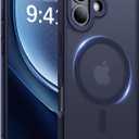 Magnetic for iPhone 17 Case,[Anti-Slip][Compatible with MagSafe][Military Grade Drop Protection] Shockproof Protective Translucent Matte Phone Case for iPhone 17 Case,Titanium Blue