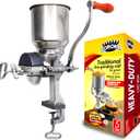 Corona Corn Grinder with High Hopper, Grain Mill, Manual Grinder For Corn, Rice, Soybeans, Pepper, Chickpeas, Cast Iron Wheat Grinder For Domestic Use