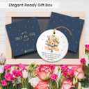 4 x Retirement Gifts for Woman - 2025 Thank You Ornament, Inspirational Hanging Decor, Ceramic Ornaments for Christmas Decorations, Thoughtful Appreciation Gifts for Coworkers, Friends, Teachers