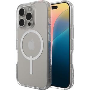 ZAGG Crystal Palace Lite Snap Graphene-Reinforced Case for iPhone 16 Pro [6.3-Inch], MagSafe Compatible, Anti-Yellowing, Ultra-Thin, Scratch-Resistant, Shockproof Phone Back Cover (Transparent)