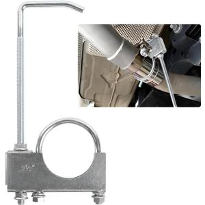 Wuyaoyao 2.5 Inch Exhaust Clamp with Hanger, 2-1/2" Clamp On Exhaust Hanger, Heavy-Duty Exhaust System Hanger Fits 2.5" Exhaust Pipe, Universal Rear Muffler Hanger for Car Truck SUV