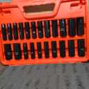 VEVOR 96 Piece 3/8" Drive Impact Socket Wrench and Bit Set, SAE (5/16" to 3/4") & Metric (8 to 22 mm), CR-V, Deep & Shallow, 6 Point, Ratchet, Universal Joint, Bit Holder, Adapters, Spark Plug Socket