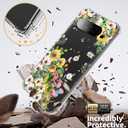 for Google Pixel 9 Pro Case Camera Lens Protector, [Marble Slim]+[Anti-Drop Shockproof Protective] Soft TPU Women Stylish Pixel 9Pro Phone Covers 2024 6.34 Inch (Flowers Sea)