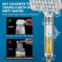 Cobbe Filtered Shower Head with Handheld, High Pressure 6 Spray Mode Showerhead with Filters, Water Softener Filters Beads for Hard Water - Remove Chlorine - Reduces Dry Itchy Skin, Brushed Nickel