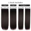 Dark Brown Hair Extensions Straight Clip in Hair Extensions Clip ins - Soft and Thick (20 Inches, 4Pcs, #6)