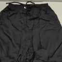 WDIRARA Women's High Waisted Slit Harem Pants Bow Tie Drawstring Cropped Trousers (Black, L)