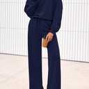 PRETTYGARDEN Women 2 Piece Outfits 2026 Spring Sweatsuits Crewneck Sweatshirt Wide Leg Sweatpants Lounge Sets Tracksuit (Blue, XS)