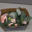 TELDRASSIL 4Pcs(26 FT) Artificial Rose Vine Fake Flower Garland Fake Silk Rose Hanging Vine for Wedding Party Background Arch Garden Background Decoration (Pink)