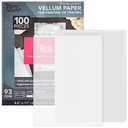 Paper Junkie Vellum Paper - 8.5 x 11 in, 100 Sheets White Translucent - Translucent & Transparent Printer Sheets for Inkjet & Laser - Printable Tracing Paper for Invitations, Sketching & Drawing