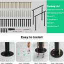 Hand Rails for Outdoor Steps,2 Pack Adjustable Handrail Railing Kit for Indoor Stairs (2-3 Steps),Easy One-Step Assembly Metal Hand Rails for Outdoor Step, Porch, Deck, and Concrete
