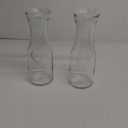 Glass Carafe with Acrylic Lid,35 Oz Beverage Dispensers Carafe,Mimosa Bar Supplies,Clear Glass Pitcher with Name Labels for Iced Tea,Coffee,Juice(Set of 2)