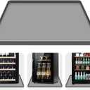 Mini Fridge Silicone Mat 23.6''x23.6''x0.78'' Non-Slip Leak-Proof Under Refrigerator Drip Tray, Ideal for Refrigerators,Portable AC Pan, Ice Maker, Wine Coolers, and Dishwashers -Grey
