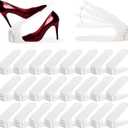 24 Packs Shoe Slots Organizer, Adjustable 4 Level Shoe Stacker, Double Layer Stack Shoe Holder, White Plastic Shoes Space Saver, Thickening Shoe Rack Holder for Closet Organization