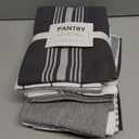 KAF Home Soho Kitchen Dish Towel Set of 10 | 18 x 28 Inch Tea Towels | Soft and Absorbent Mixed Set of Flat Towels (Charcoal)