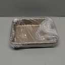 2 Pack Baking Sheet Pans, Deep Size Baking Pan Nonstick Cookie Sheet Brownie Cake Pan Bread Pan Toaster Oven Tray Bakeware, 8.6 x 6.6 x 1.7 Inches