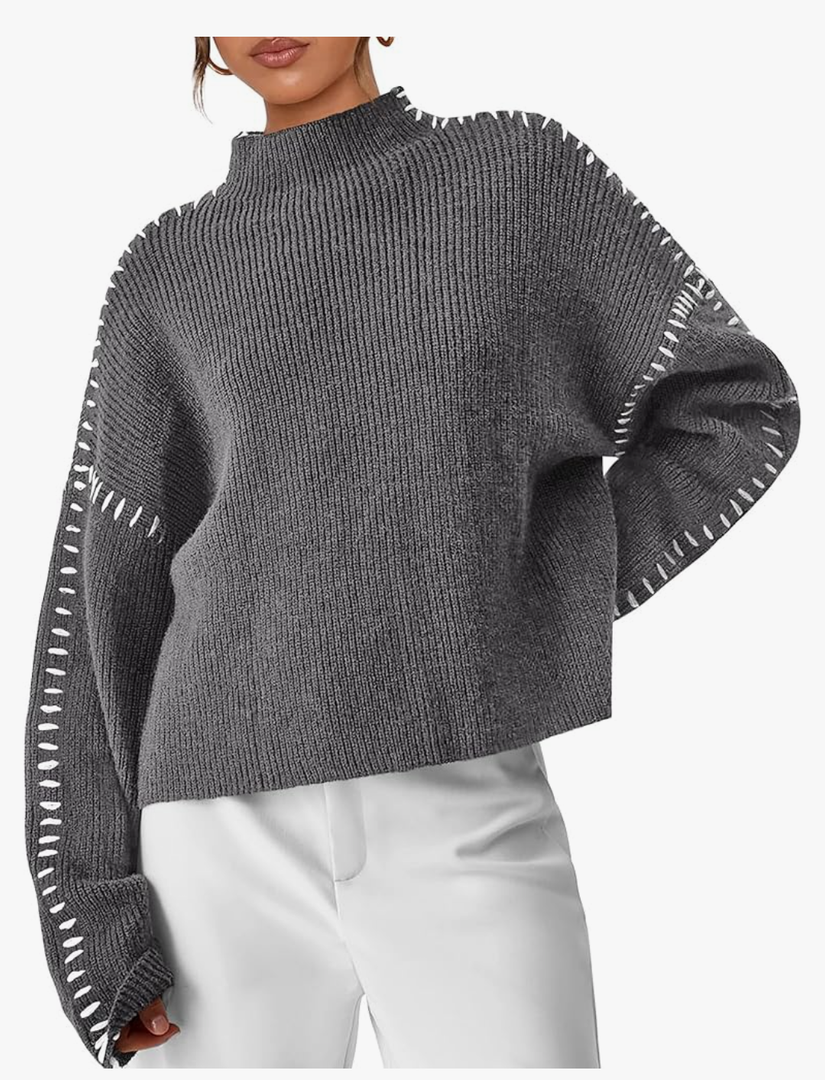 PRETTYGARDEN Women's Chunky Knit Sweaters 2026 Fall Long Sleeve Mock Neck Oversized Pullover Tops Winter Fashion Clothes