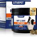 Hip & Joint Supplement for Dogs - Advanced Glucosamine MSM Chondroitin with Turmeric - 10-in-1 Veterinarian Formulated Joint Pain Relief for Large Breed Senior Dogs - 60 Tablets